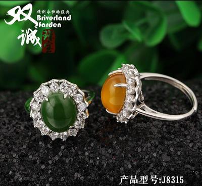 揭秘批發(fā)市場(chǎng) 925純銀戒指空托，鑲嵌蜜蠟?zāi)霞t的匠心之選